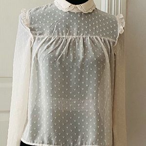 H&M blouse 4 cream colour